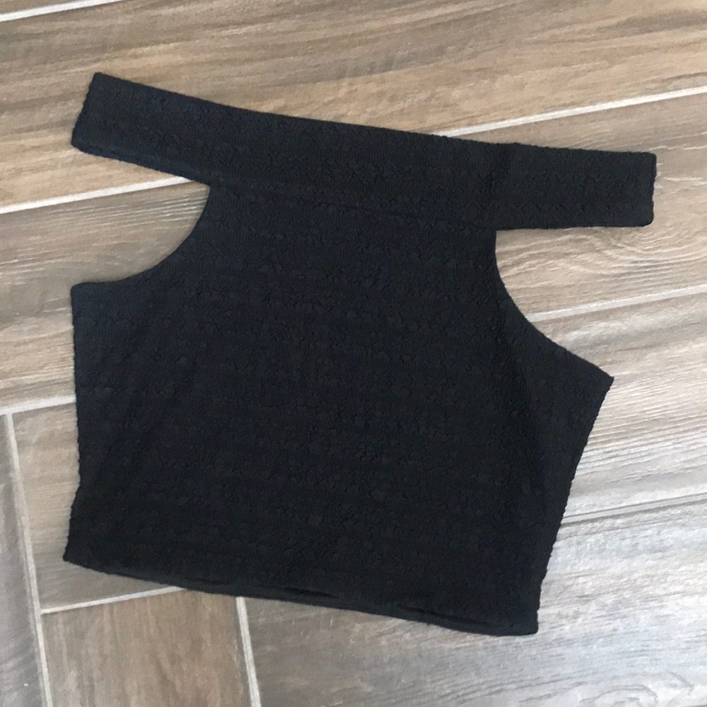 Nasty Gal Off the Shoulder Crop Top Bodycon